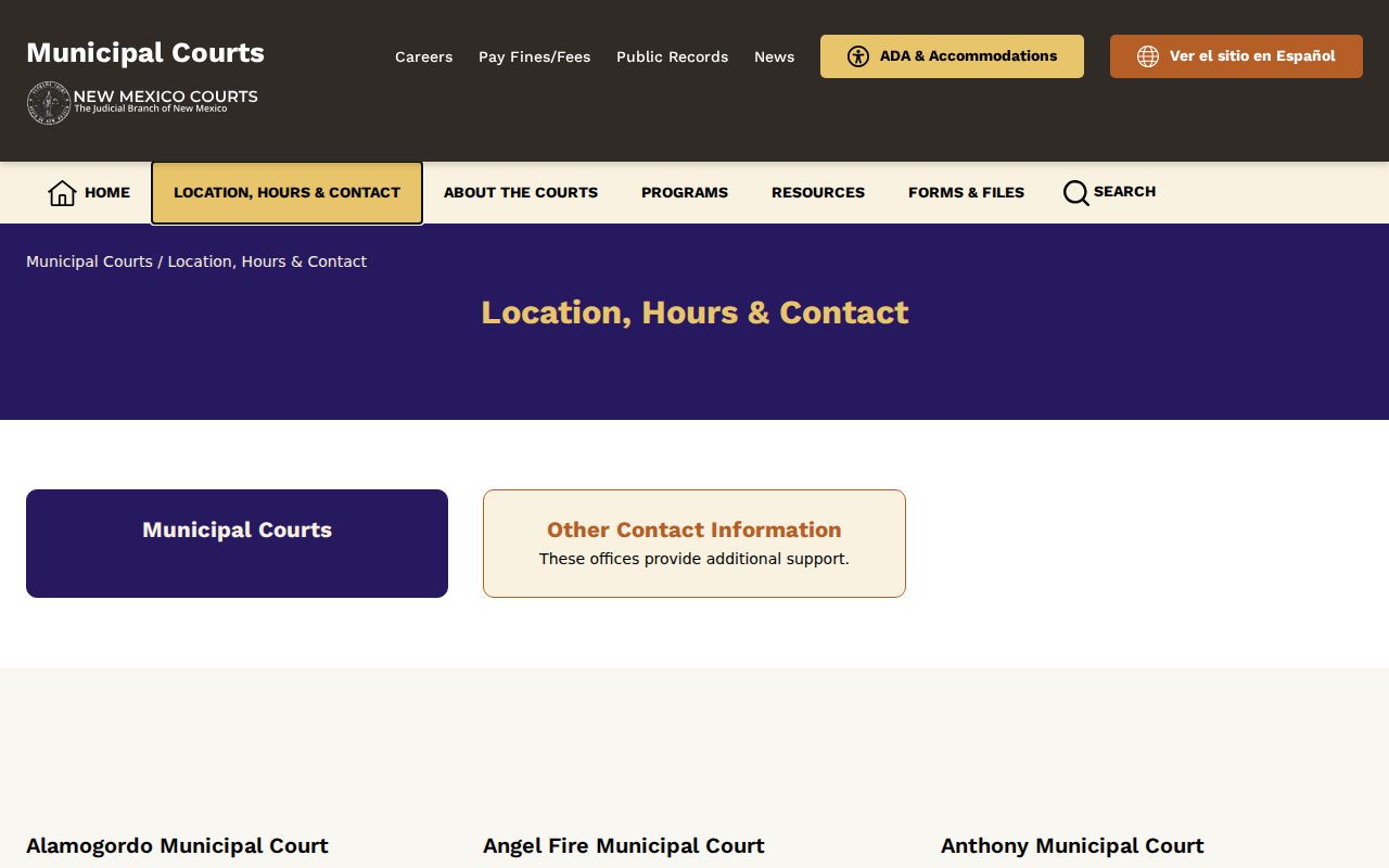 Lincoln County municipal court warrant records, state court directory