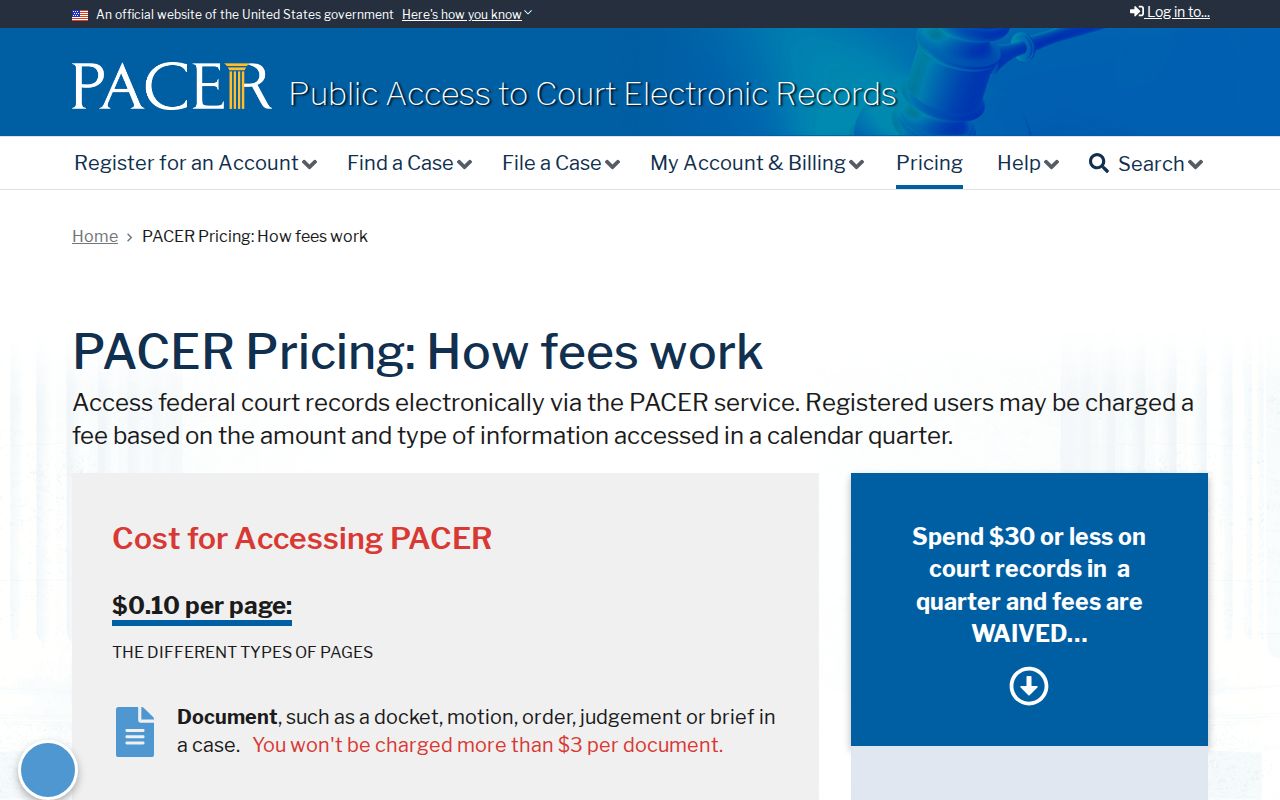 Lincoln County most wanted records, federal PACER access information