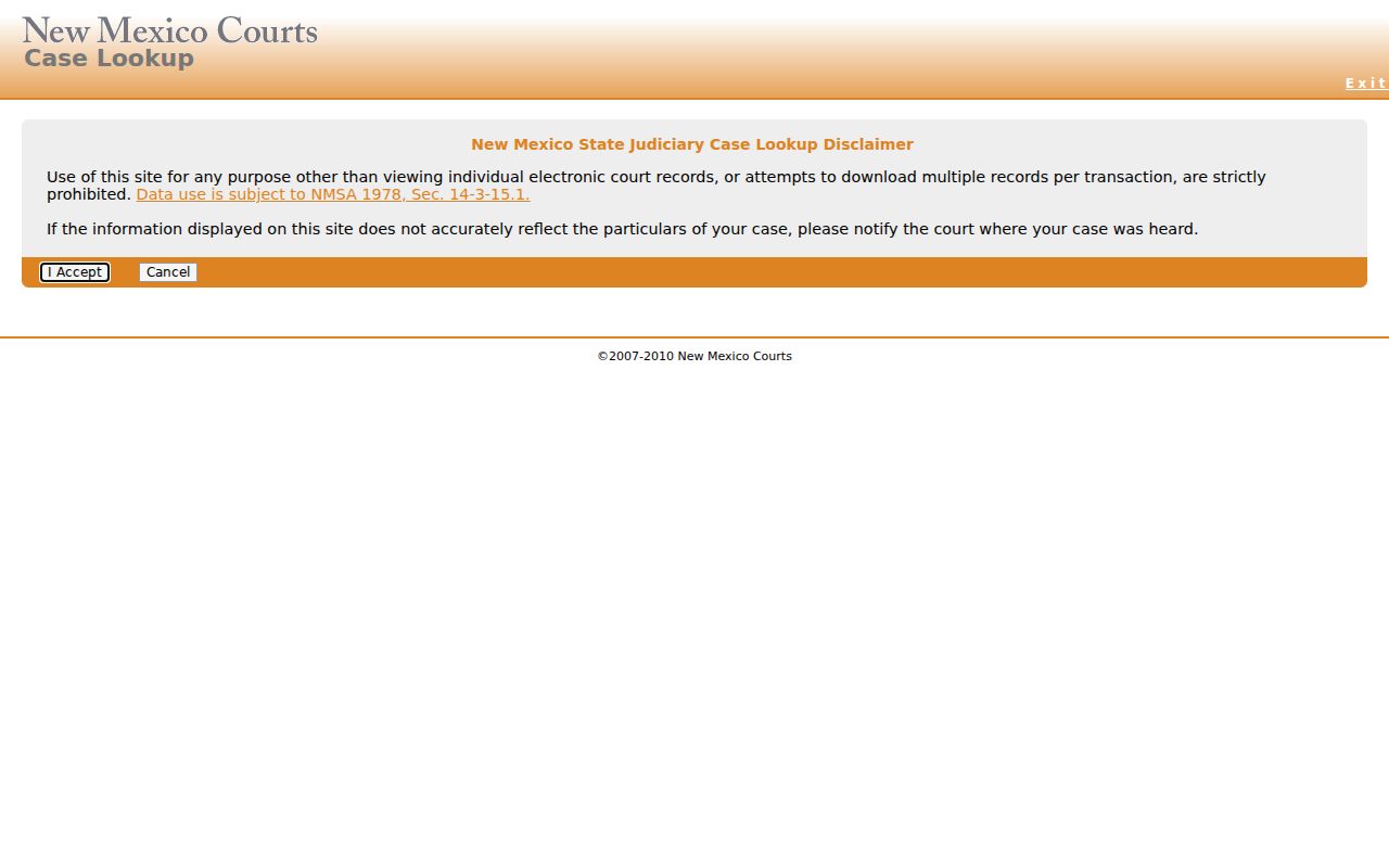 Lincoln County warrant records, New Mexico case lookup interface